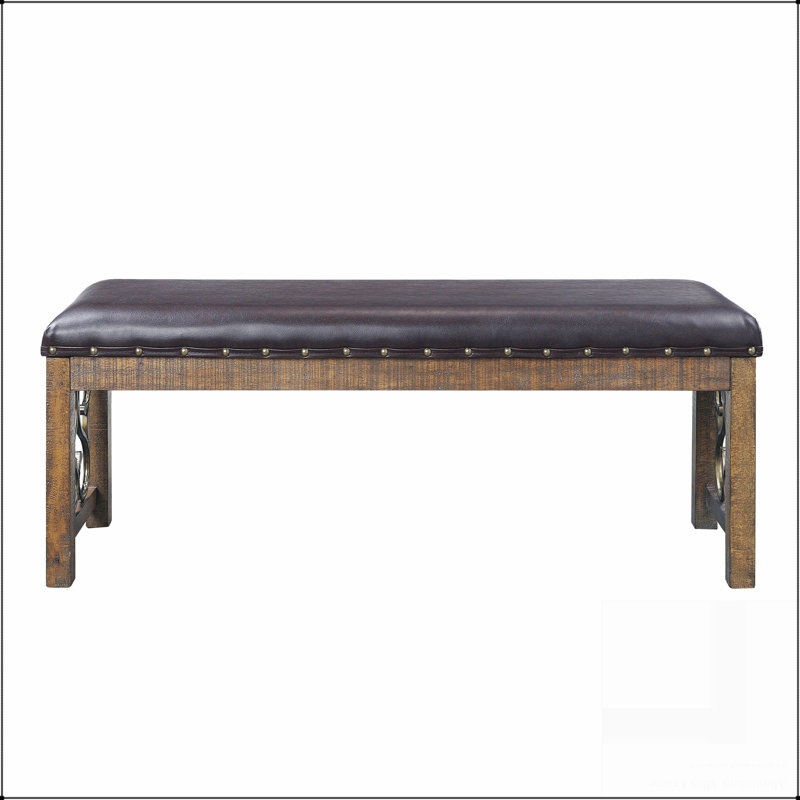 Banc avec garniture cloutée