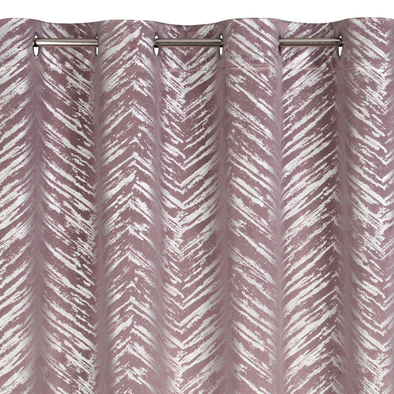 Adelya Blackout Curtains Single Panel, Powder