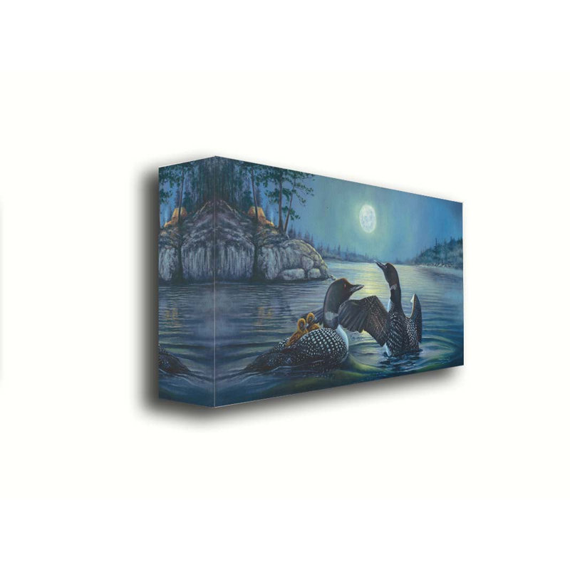 «Moonlight Serenade» par Robert Andrea, reproduction, Pas de tapis, Toile tendue, H 12 po x l 24 po x P 1,5 po
