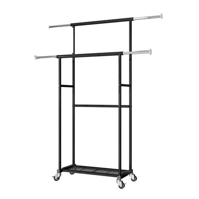 Ultra Tall Extendable Double Rod Garment Rack