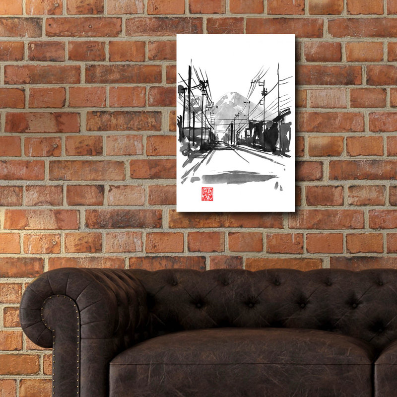 Charlton Home® «Fujiyishida 02» par Pechane, art mural en verre acrylique, H 24 po x l 16 po x P 0,2 po