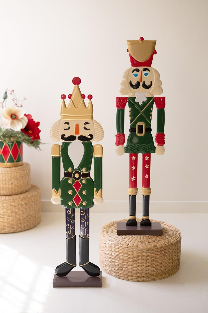 2-Piece Festive Nutcracker Statue