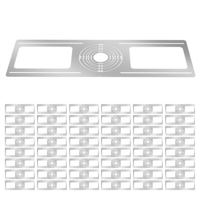 48-Pack New Construction Mounting Plate, 2-3-4-5-6Inch, LED Recessed Lighting Housing Kits, Flat Steel Rough-In Bracket Fixture For LED Light Bar, Shallow Recessed Lighting Housing Plate