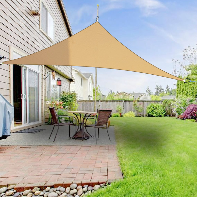 Drummans 2m x 2m x 2m Triangular Sun Shade Sail, Sand