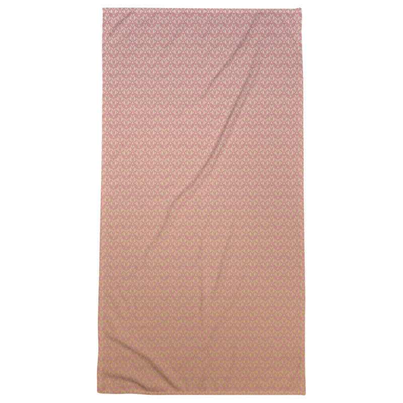 Katelyn Elizabeth Cotton Blend Beach Towel, Pink/Yellow