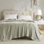 Luxueuse couverture en coton de style égyptien pour nuits douillettes - très grand, vert sauge