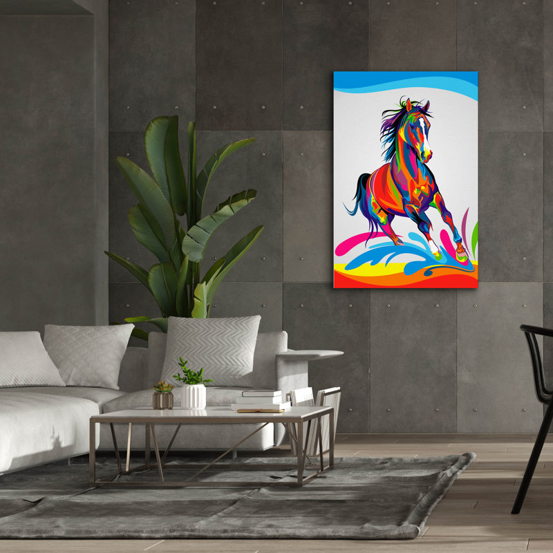 «Horse» par Bob Weer, H 60 po x l 40 po x P 1,5 po