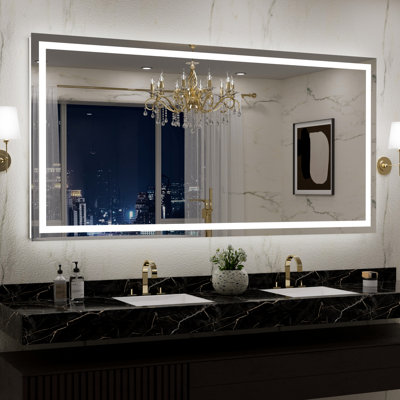 UL Certified Front & Back LED Anti-Fog Tempered Glass Bathroom Vanity Mirror