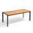 71.4’‘ L  Rectangular Outdoor Dining Table with Umbrella Hole and Aluminum Frame  -571346889-571346888