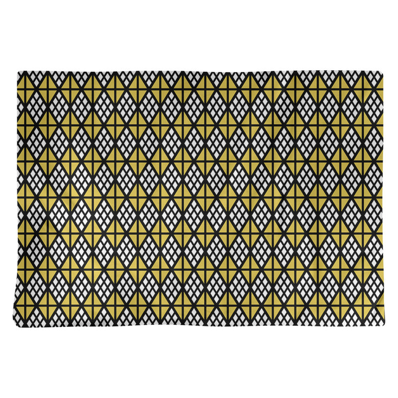 Napperon en coton 18 po Classic Diamonds, Jaune
