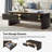 Kaybri Filipo Modern 46.5"W Fluted Solid Wood OAK Coffee Table with Storage-118565608