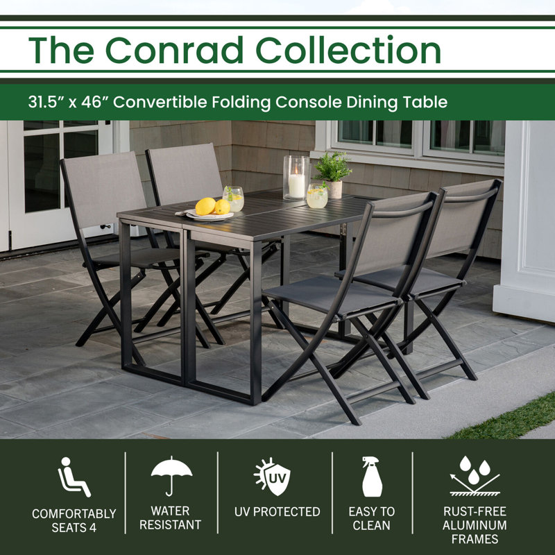 Rectangular Metal Outdoor Folding Dining Table