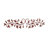 Metal Long Horizontal Vine Leaf Red Wall Decor with Green Accents-991792439