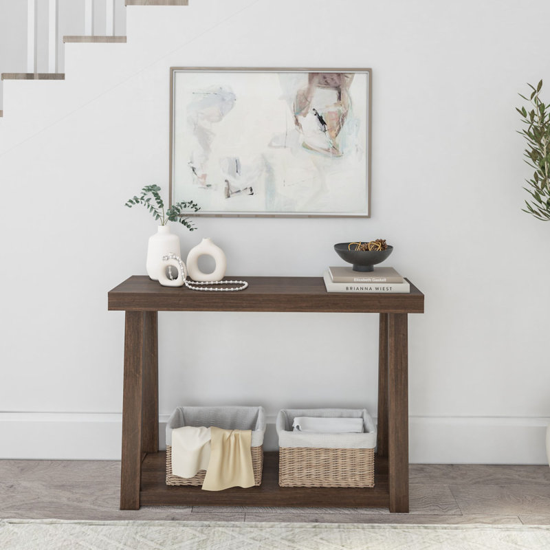 Console Beckett, H 32 po x l 46,25 po x P 12 po, Noyer brun