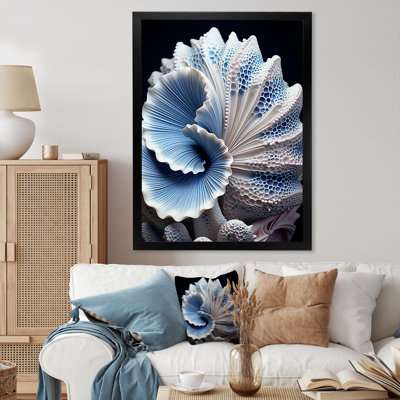 Craita Blue Seashell Symphony - Seashell Wall Art
