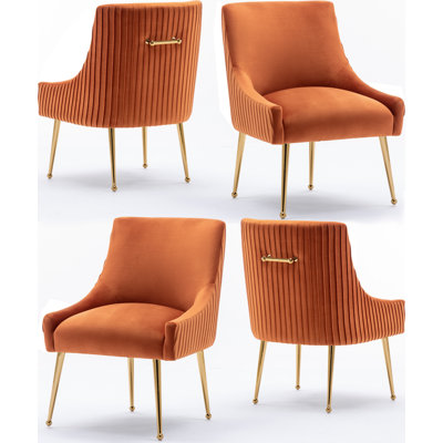 Chaise d'appoint en velours Baudel