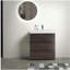 Meuble-lavabo autoportant en noyer de 30 po avec lavabo Alice