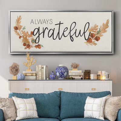 Always Grateful- Framed Canvas