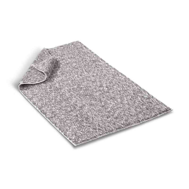 Premium Cotton Bathmat, Dark Grey & White, 23.6 x 35.4 inches | 100% Cotton, 35 oz/sq yd | Soft, Absorbent, Easy Care - Machine Washable, Low Tumble Dry, Iron Safe | Perfect for Luxurious Bathroom Décor