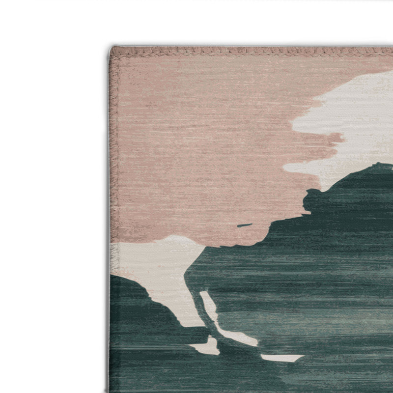 Tapis intérieur et extérieur gris Watercolor, Rectangulaire 2 pi x 3 pi