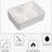 16"X12" White Ceramic Bathroom Vessel Sink - Modern Design, Acid Resistance Rectangular Vessel, White, Stain Installation