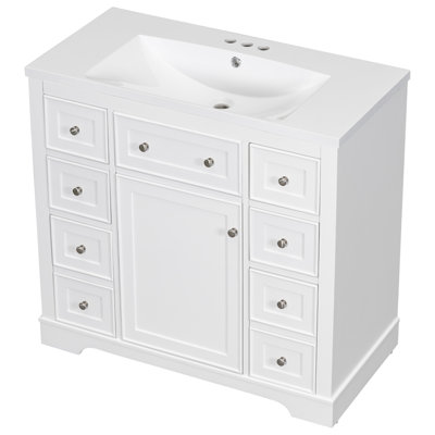 Asfak 36'' Free Standing Single Bathroom Vanity with Ceramic Top -  Wildon HomeÂ®, 1C4F1C8B5DCB46DFBB3C73BFE96EC758