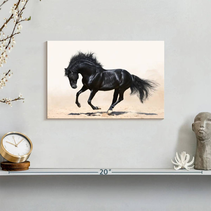 Black Stallion, 8" H x 12" W
