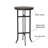 Round Metal Outdoor Bar Table , 21.69'' in. W 21.69'' in. D