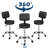 Backed Adjustable Height Ergonomic Lab Stool with Footring Wheels