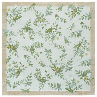 Tapis à motif floral lavable à la machine à hauteur de performance de 190 cm MSRW