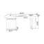 Bureau blanc rectangulaire à 6 tiroirs-108295558