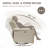 Elio Beige Upholstered Power Swivel Glider Recliner with USB and USB-C Ports-122431749