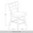 5-Piece Counter-Height Round Dining Set with Tufted Swivel Chairs, Grey-430478207