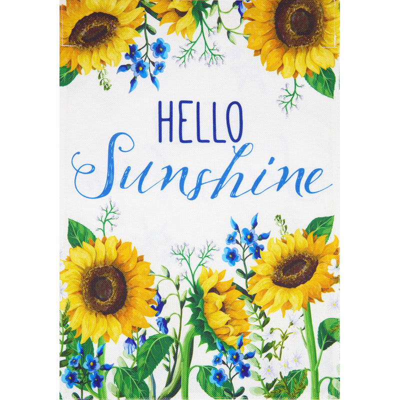 Drapeau de jardin Hello Sunshine