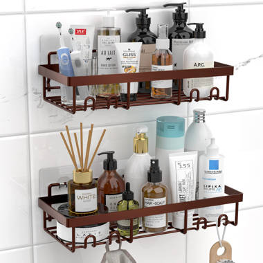 Zenna Home Rustproof Shower Caddy, 2 Shelves, Wall Mounted, with Powerful  Suction and Adhesive Installation Options, Power Grip Pro, Stainless Steel