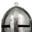 Sculpture Goldwasser Cole et casque en fer