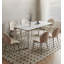 Table de salle à manger rectangulaire en pierre frittée de style crème-1613704611
