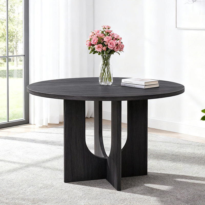 Table de salle à manger moderne pour 4 personnes, table de salle à manger ronde pour cuisine, salle à manger, salon