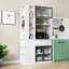 Armoire de rangement de 70,87 po de hauteur avec espace de rangement multifonctionnel
