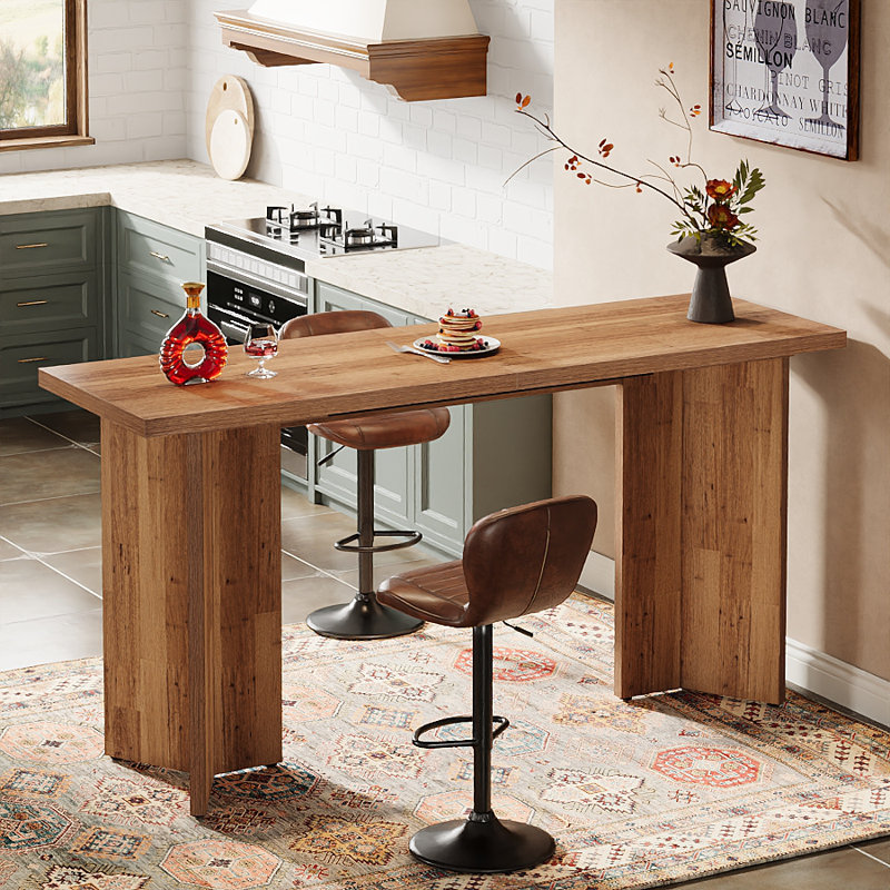 62.99" Long Bar Table, Home Bar Unit