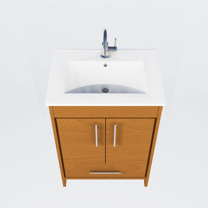 Ensemble de meuble-lavabo simple 24 po Sallisaw, Érable miel