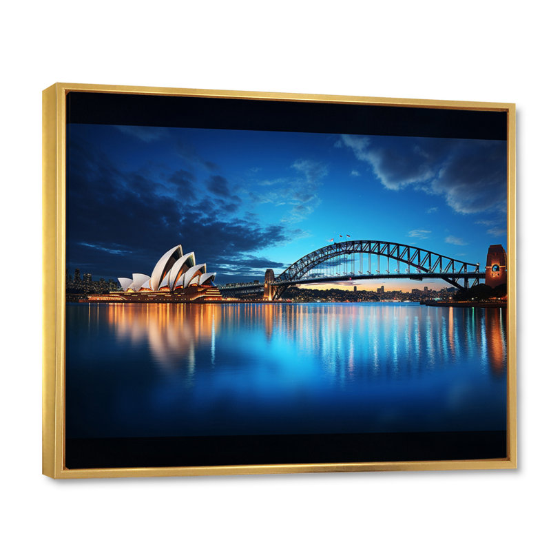 Australie, Sydney Sydney III, impression sur toile encadrée, H 12 po x l 20 po x P 1 po, Cadre flottant doré