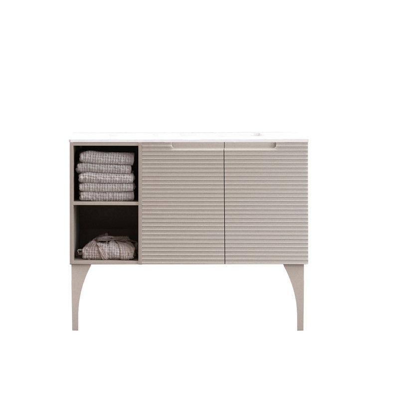 Ensemble de meuble-lavabo simple 46 po Ariyannah, Coton