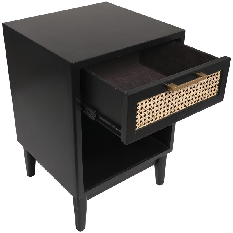 Table de chevet Amylee, Noir