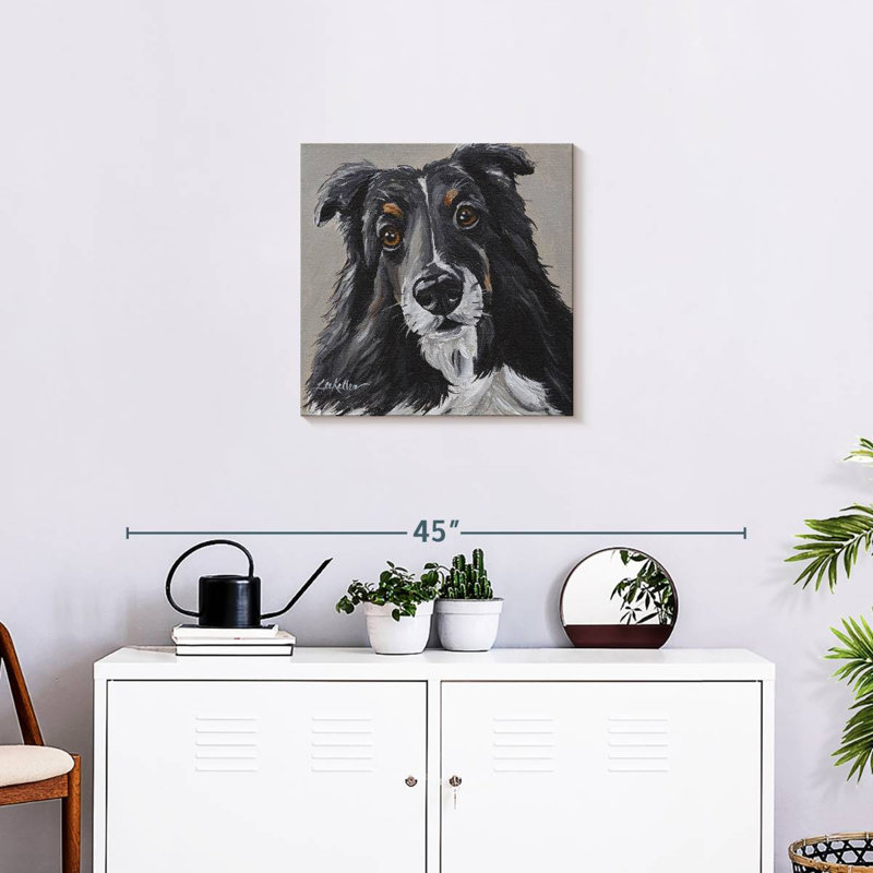 Brampt Sheltie On Gray, 20'' H x 20'' W