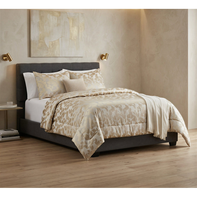 Ensemble d'édredon jacquard 5 pièces Foliate, Très grand édredon + 5 pièces supplémentaires