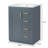 24" Modern Blue Bathroom Vanity with Integrated Sink, Geometric Textured Door, Soft-Close Hardware & Gold Handles-2074778820