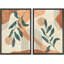 Arbre de style Mid-Century, plante, paysage, formes abstraites, art moderne, décoration murale bohème, 2 pièces-98109483-98109482