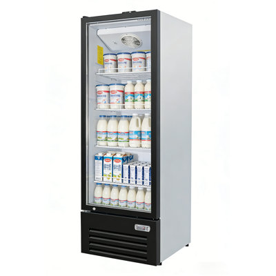 VITLIFE 12.6 Cu.Ft. Commercial Merchandiser Refrigerator, One Glass Door Display Refrigerator with Adjustable Shelves and LED Light, Auto Defrost,  ETL Listed