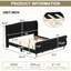 Lit plateforme Verona King en velours avec tête de lit capitonnée à oreilles-134707182-134707184